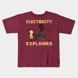 funny electricity explained Kids T-Shirt